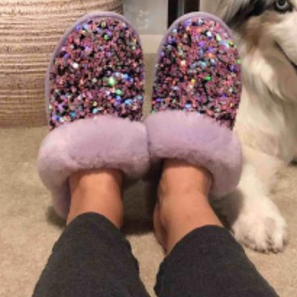 RARE UGG Scuffette II Stellar Sequin Shearling Slipper LAST PAIR Size 7 - Picture 15 of 15